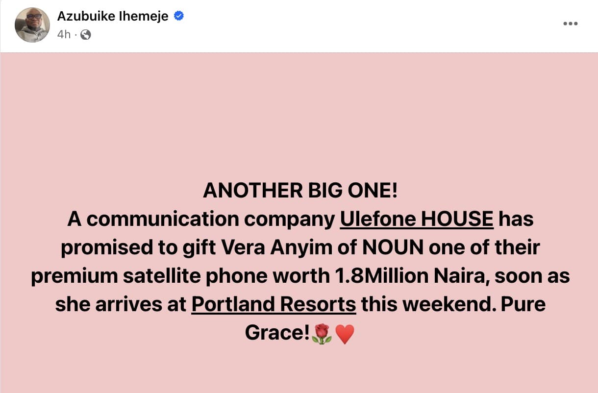 Anyim Veronica bags ambassadorial deal, satellite phone worth N1.8M